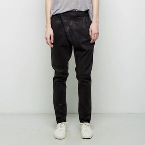 R13 Black Waxed X-Over Jeans